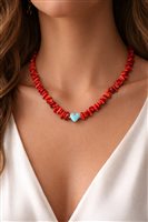 Collana Donna in Lega metallica Cianfrone Gioielli LARA03-ROSSO